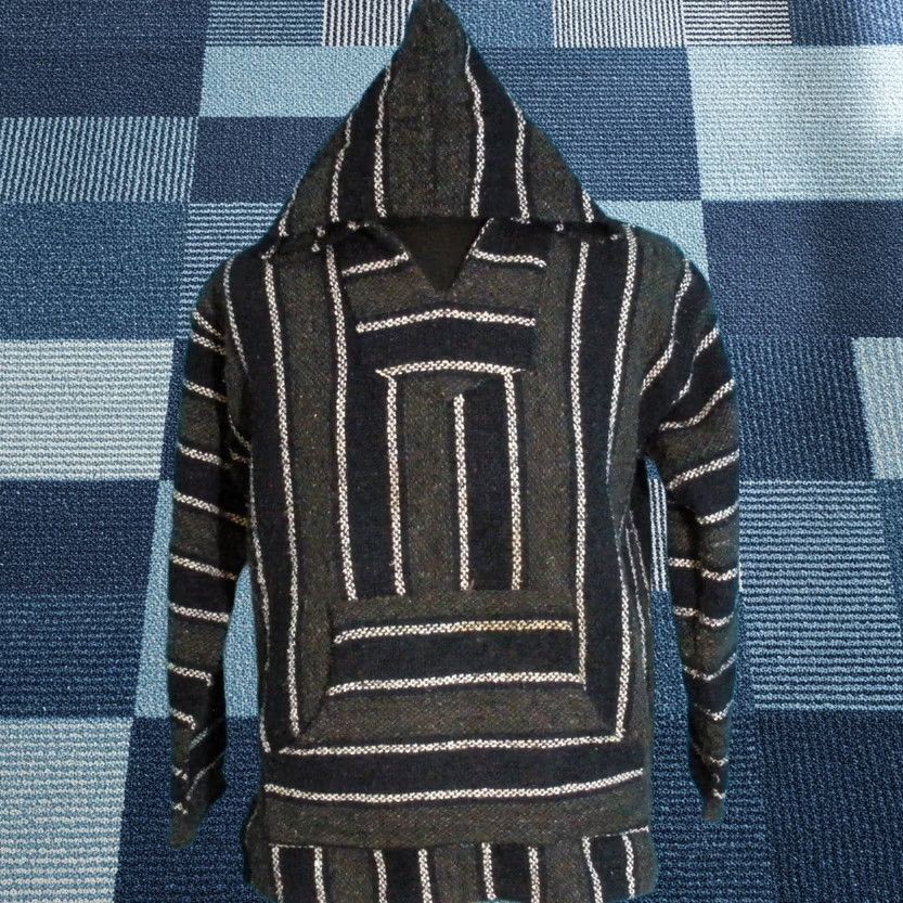 Sunspel Sunspecs Hooded Pullover Poncho Adult S/M Multicolor Striped Knit Acrylic Hoodie Shirt Size US S / EU 44-46 / 1 - 1 Thumbnail