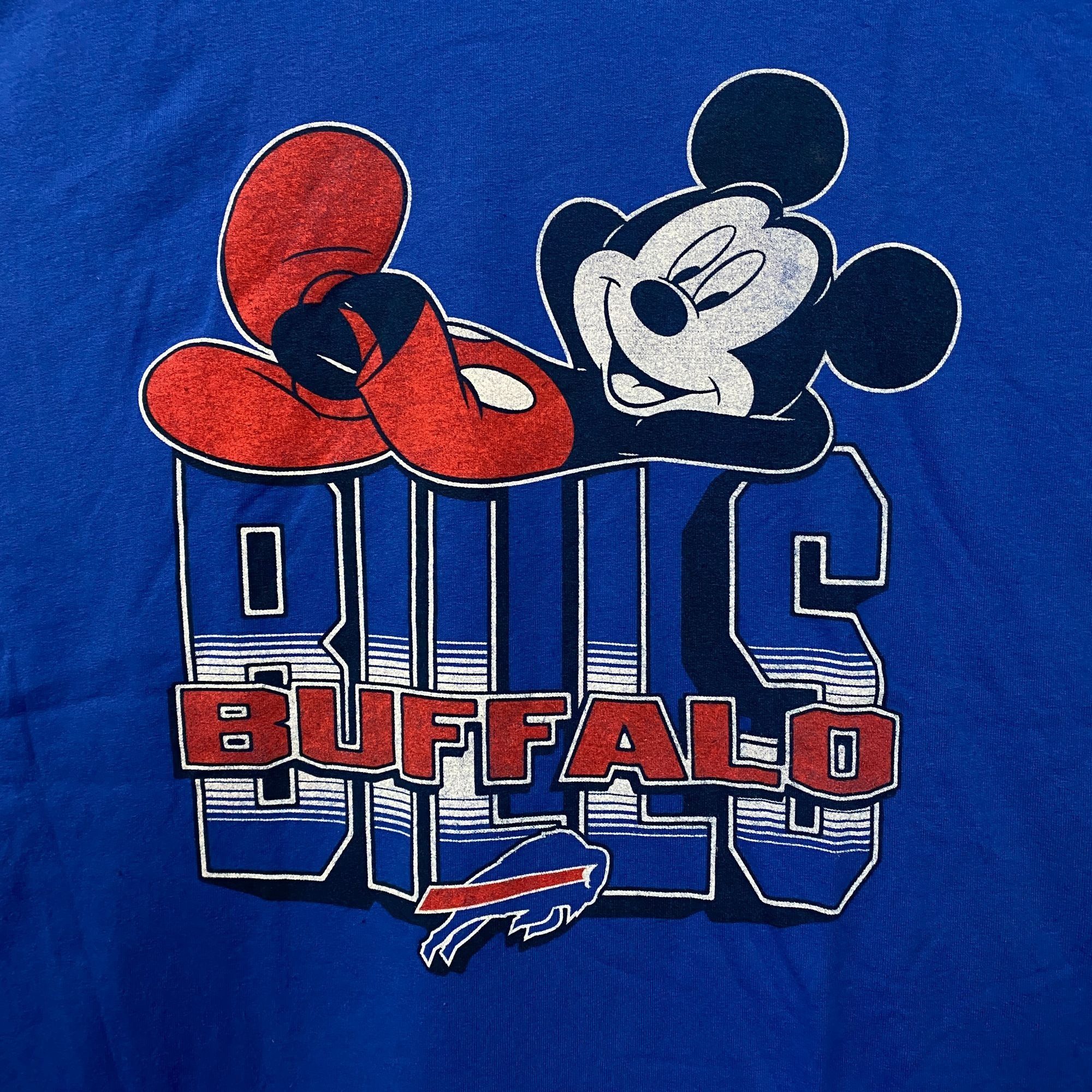 Junk Food Junk Food X Mickey Mouse NFL Buffalo Bills Blue T-Shirt 2XL Size US XXL / EU 58 / 5 - 2 Thumbnail