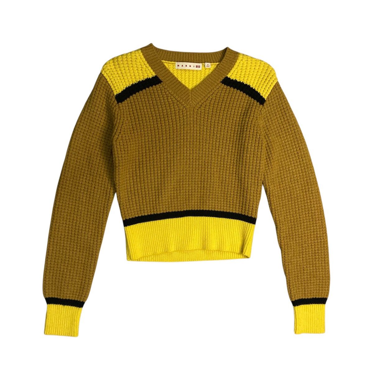 Japanese Brand Uniqlo x Marni Popcorn Knitted V Neck Sweater Size US M / EU 48-50 / 2 - 1 Thumbnail