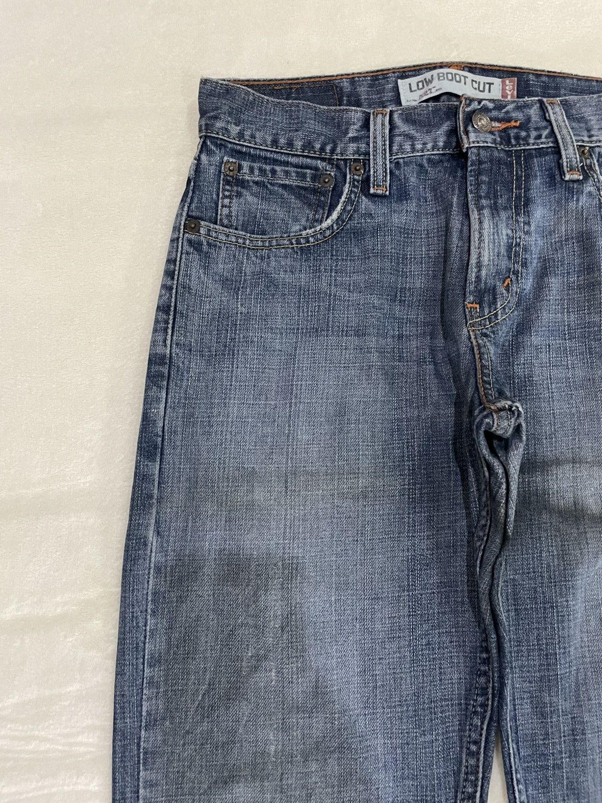 Levi's Vintage Levi’s Low Boot Cut Distressed Denim Jeans Size US 30 / EU 46 - 5 Thumbnail