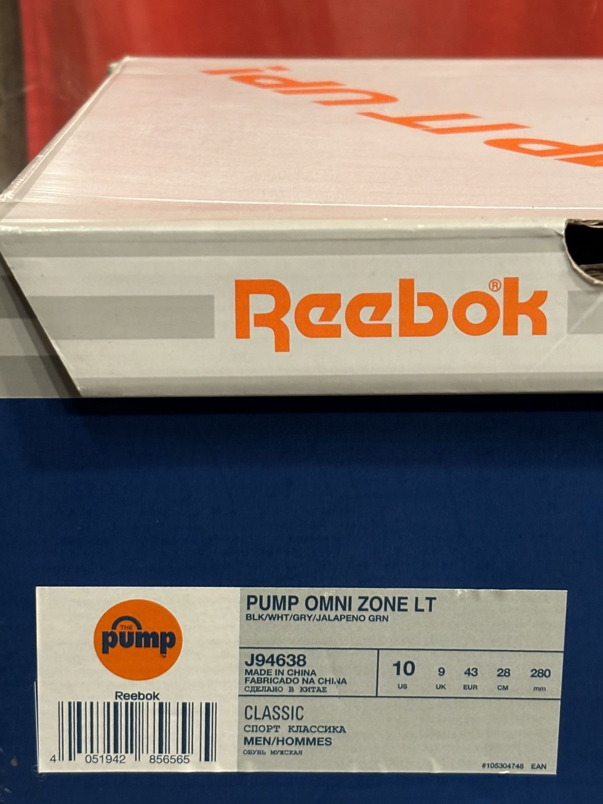 Reebok REEBOK PUMP OMNI ZONE LT SOLEBOX Size US 10 / EU 43 - 3 Thumbnail