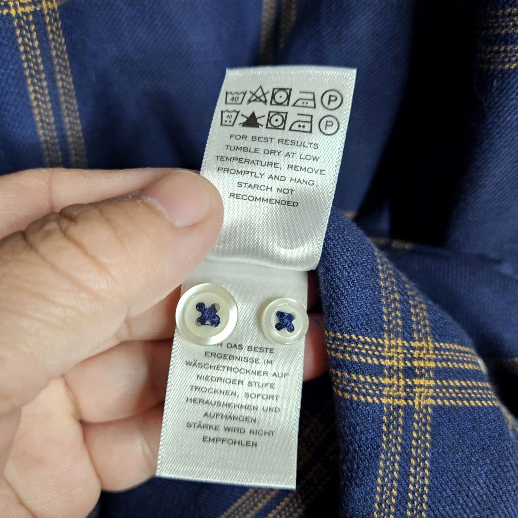 Charles Tyrwhitt Charles Tyrwhitt Button Front Classic Fit Plaid Men's Non Iron Shirt XXL Blue Cotton Dress Shirt Size US XXL / EU 58 / 5 - 7 Thumbnail