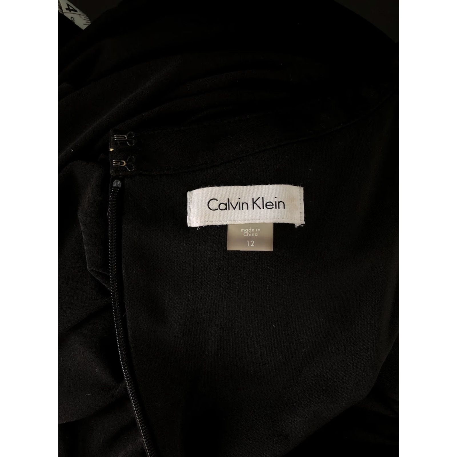 Calvin Klein Calvin Klein Sleeveless Pencil midi Dress 12 Black Gold Chain Collar Ruched Draped Dress Women XS-XL Size XL / US 12-14 / IT 48-50 - 5 Thumbnail