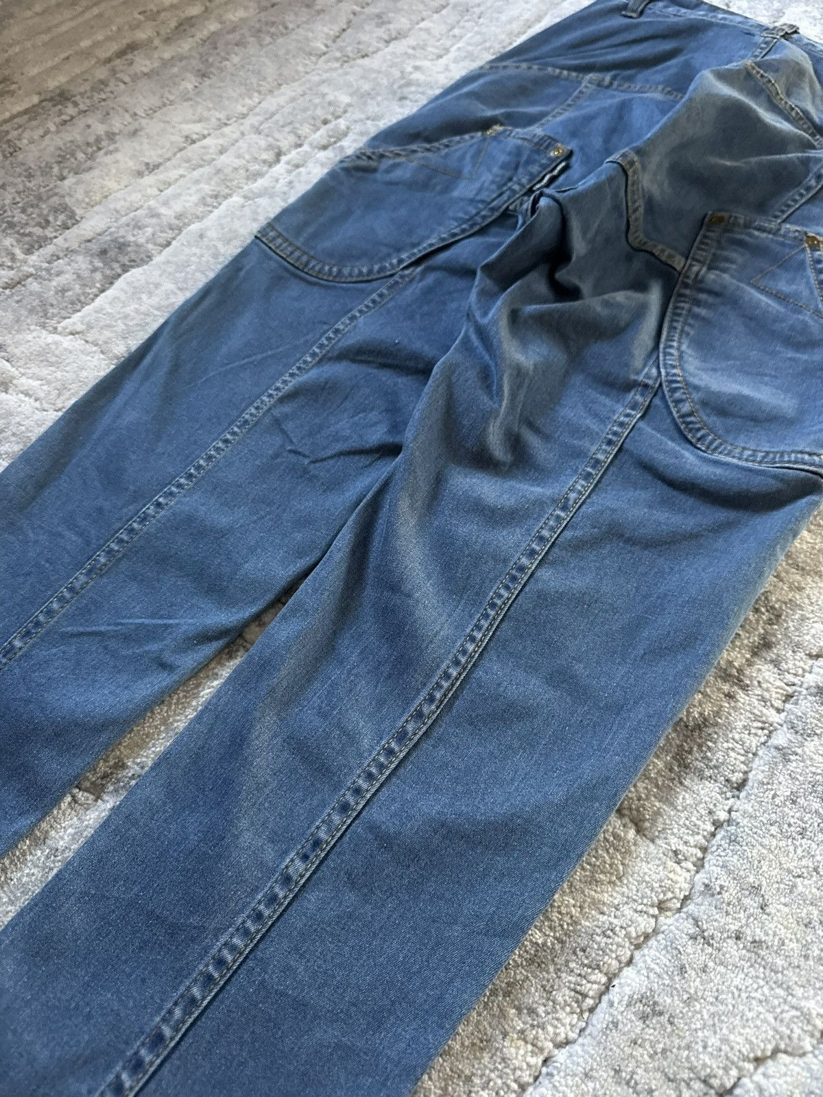 Lee × mercibeaucoup Issey Miyake Mercibeaucop Drop Crotch Multi Paneled Jeans Size US 28 / EU 44 - 15 Thumbnail