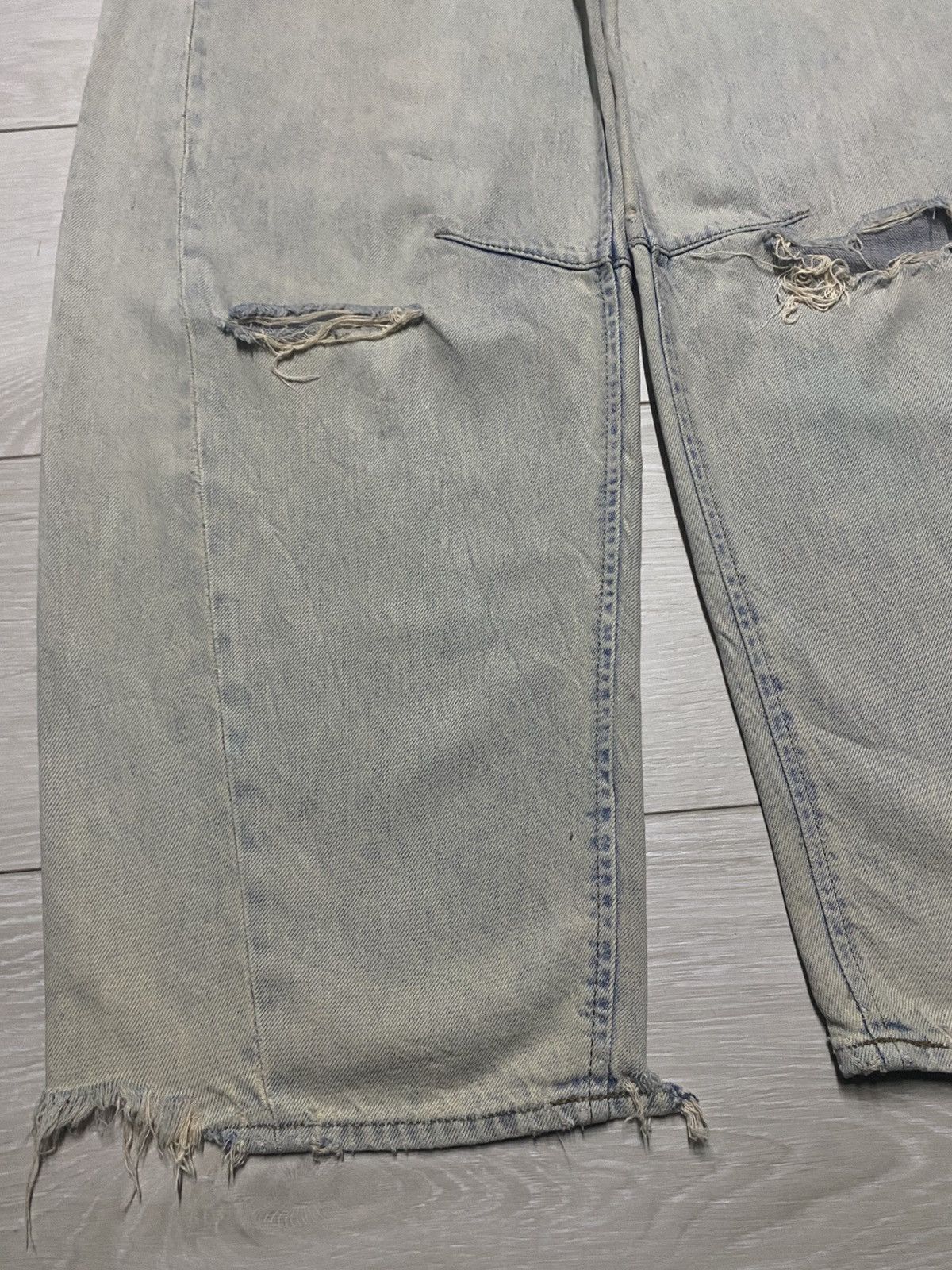 GU Vintage gu denim distressed Baggy Jeans Size US 29 - 7 Thumbnail