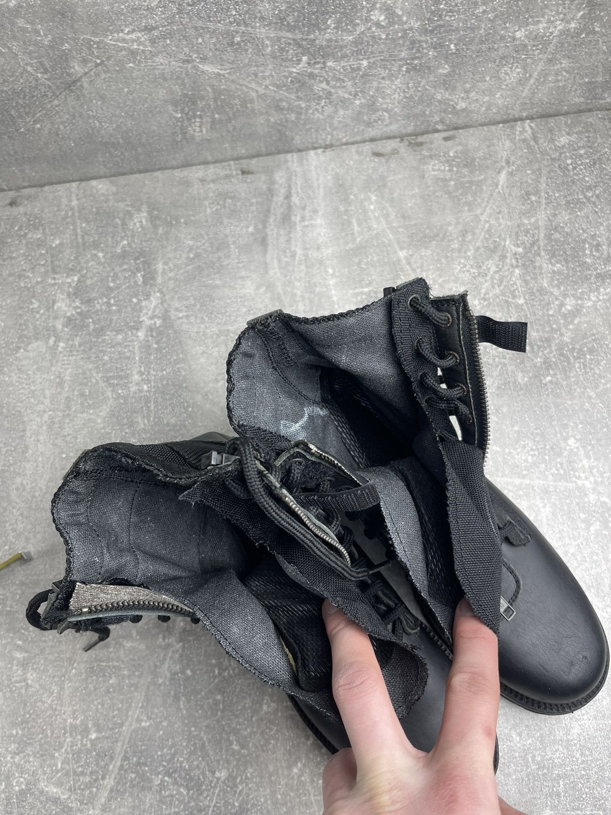 Genuine Leather KIMMI by DINOS Italy Leather & Cordura Tactical Combat Boots Size US 8 / IT 38 - 13 Thumbnail