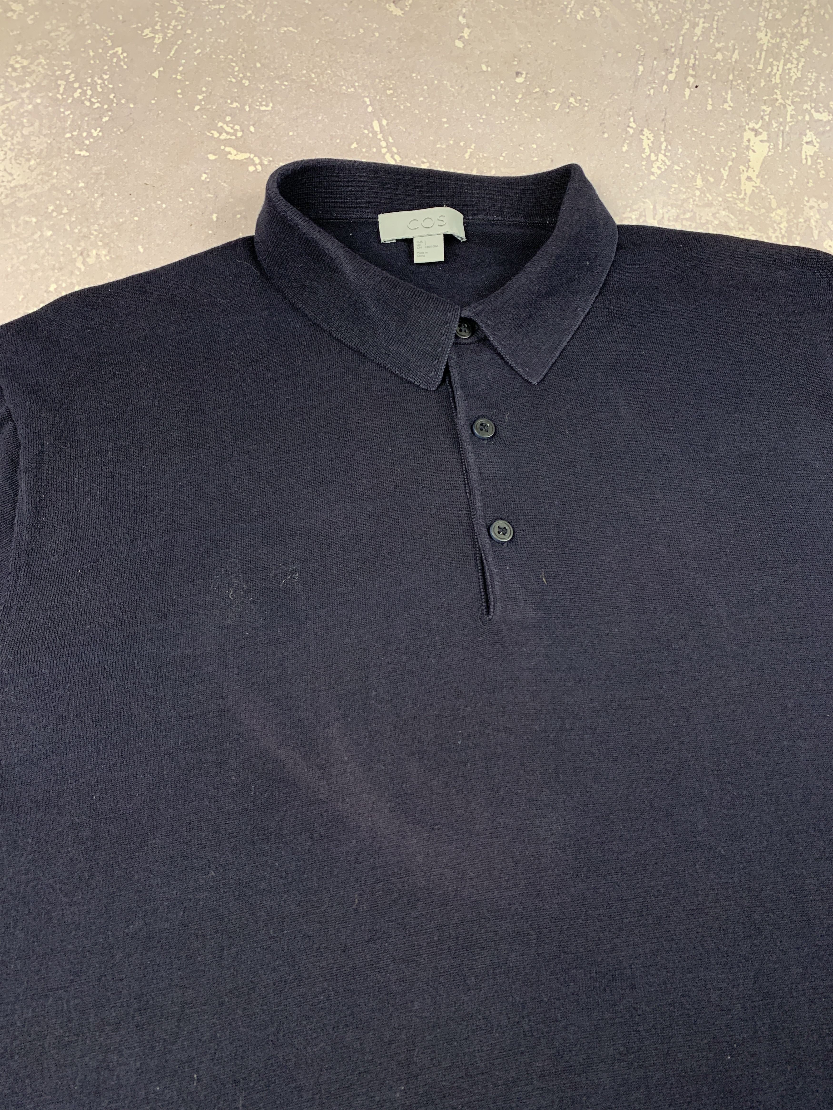Cos COS Cotton Knit Short Sleeve Jumper Polo Shirt Size US L / EU 52-54 / 3 - 7 Thumbnail