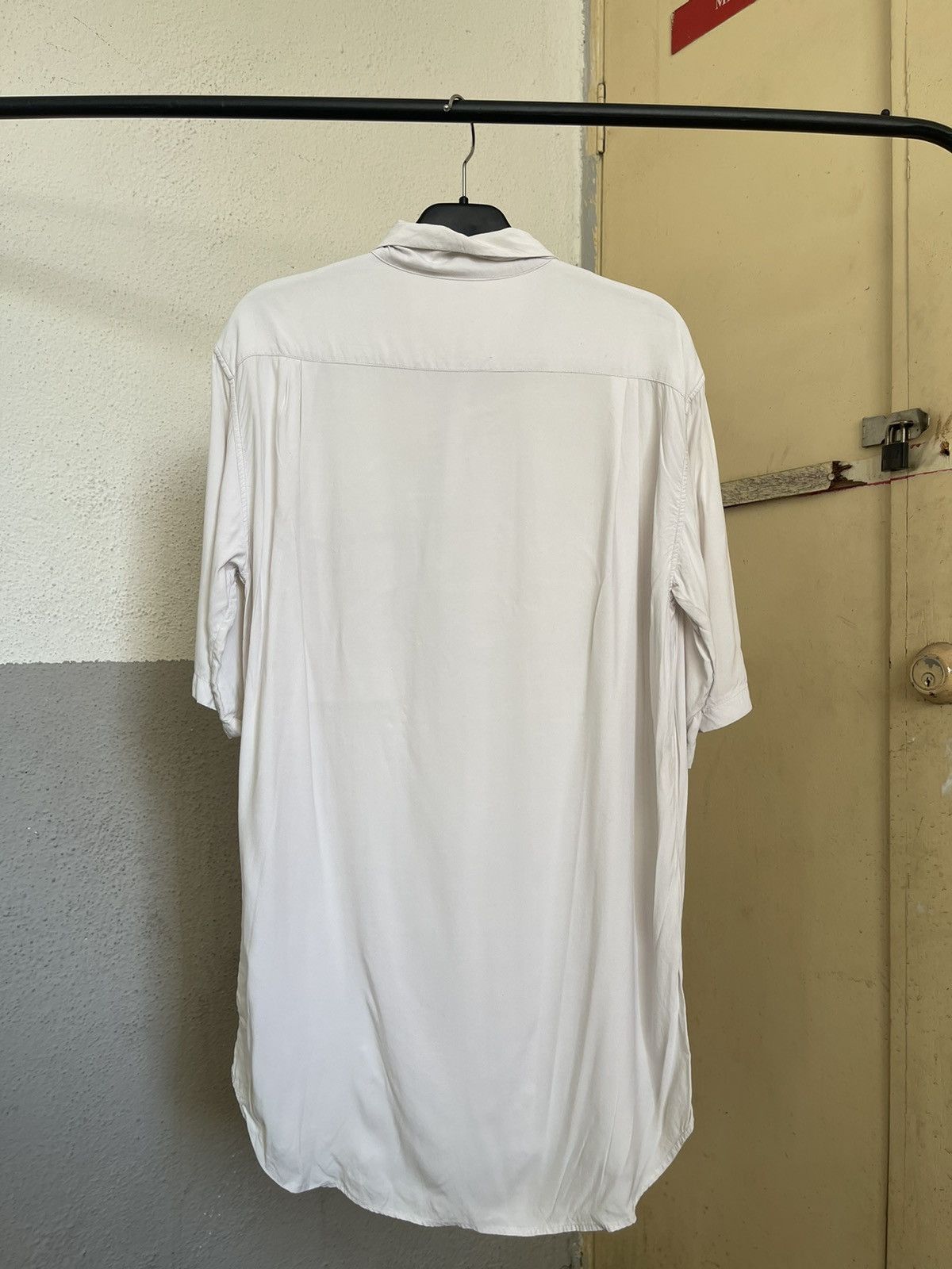 Ann Demeulemeester Ann Demeulemeester White Rayon Pocket Button Shirt Mainline Size US M / EU 48-50 / 2 - 2 Thumbnail