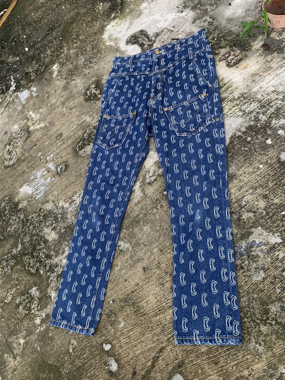 Issey Miyake × mercibeaucoup Mercibeaucoup issey miyake full print jeans Size 28" / US 6 / IT 42 - 3 Thumbnail