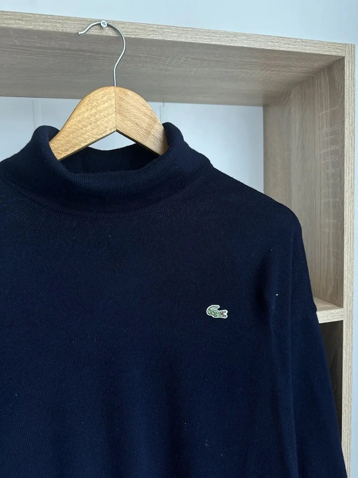 Lacoste Vintage Lacoste Sweater Turtleneck Blue Big Logo Size US M / EU 48-50 / 2 - 5 Thumbnail