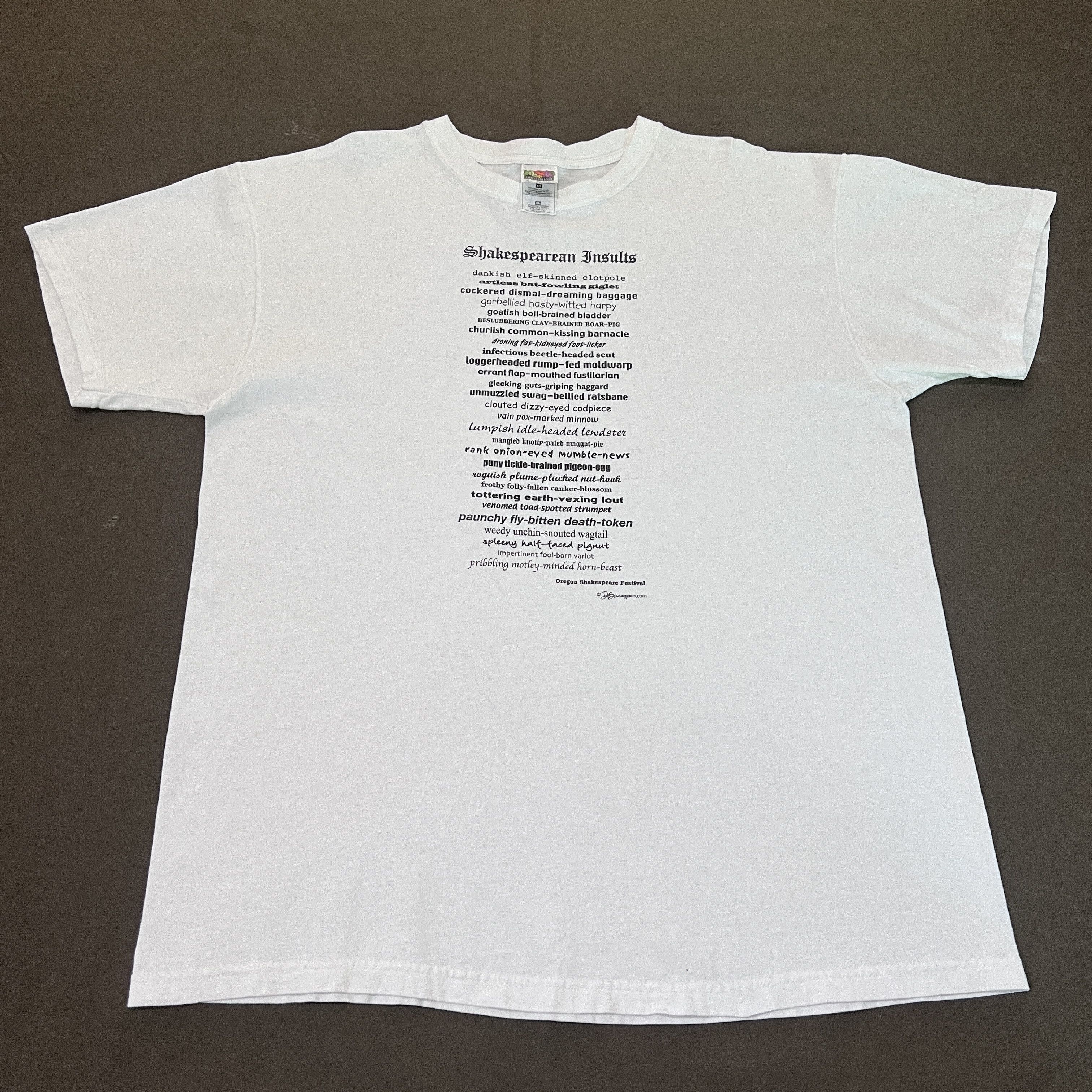 Vintage Vintage Shakespeare Insults Quote Art Tee XL Size US XL / EU 56 / 4 - 2 Thumbnail