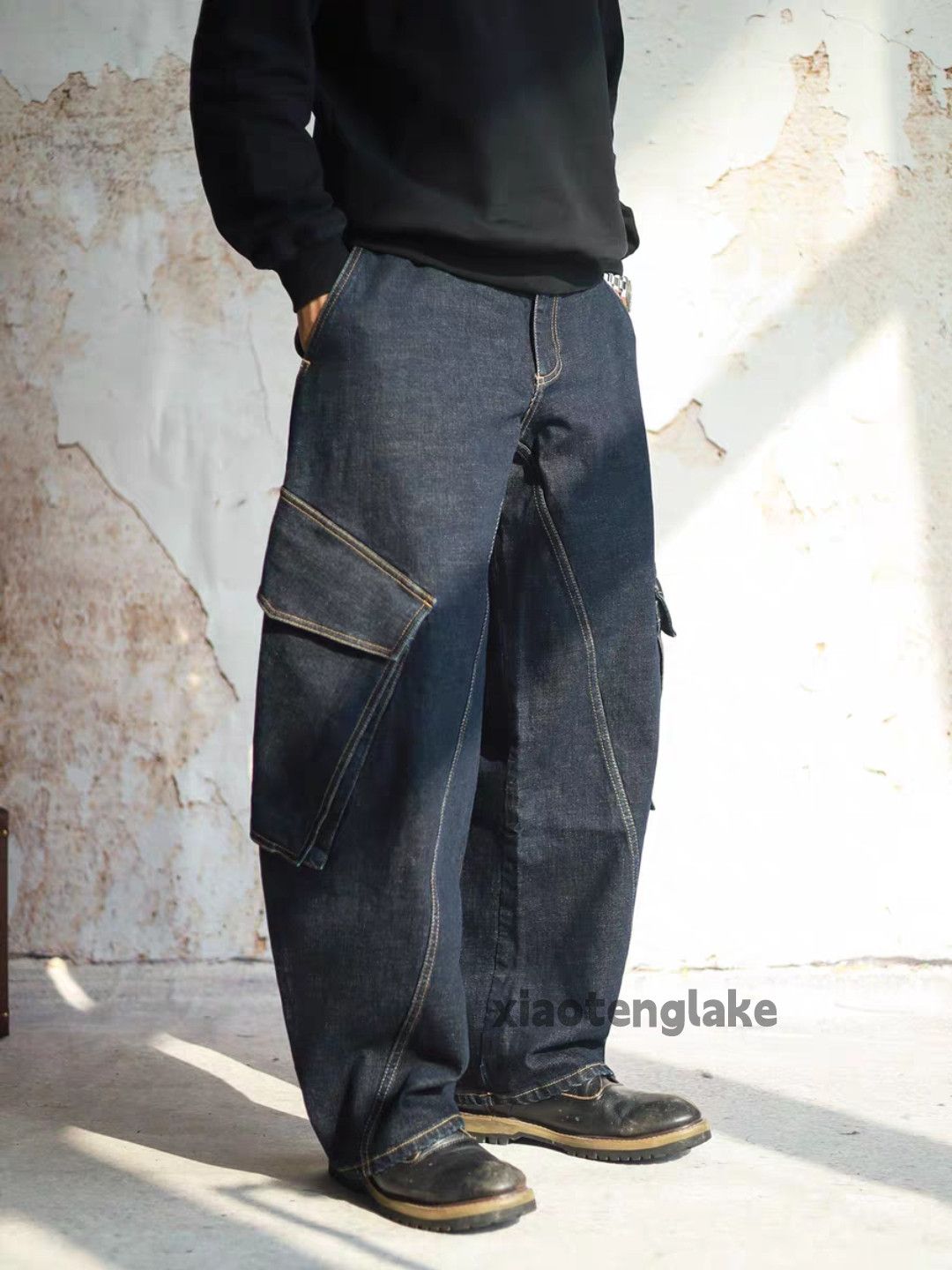 Vintage Custom unisex utility loose baggy skate hiphop cargo jeans Size US 32 / EU 48 - 1 Thumbnail