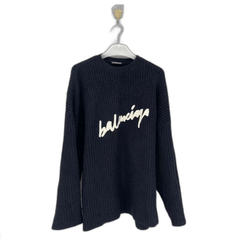 Balenciaga balenciaga signature logo knitted sweater Size US S / EU 44-46 / 1 - 1 Thumbnail