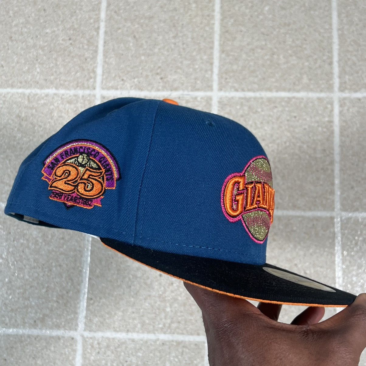 New Era Blue San Francisco Giants 25th Patch New Era 59Fifty Fitted Size ONE SIZE - 3 Thumbnail