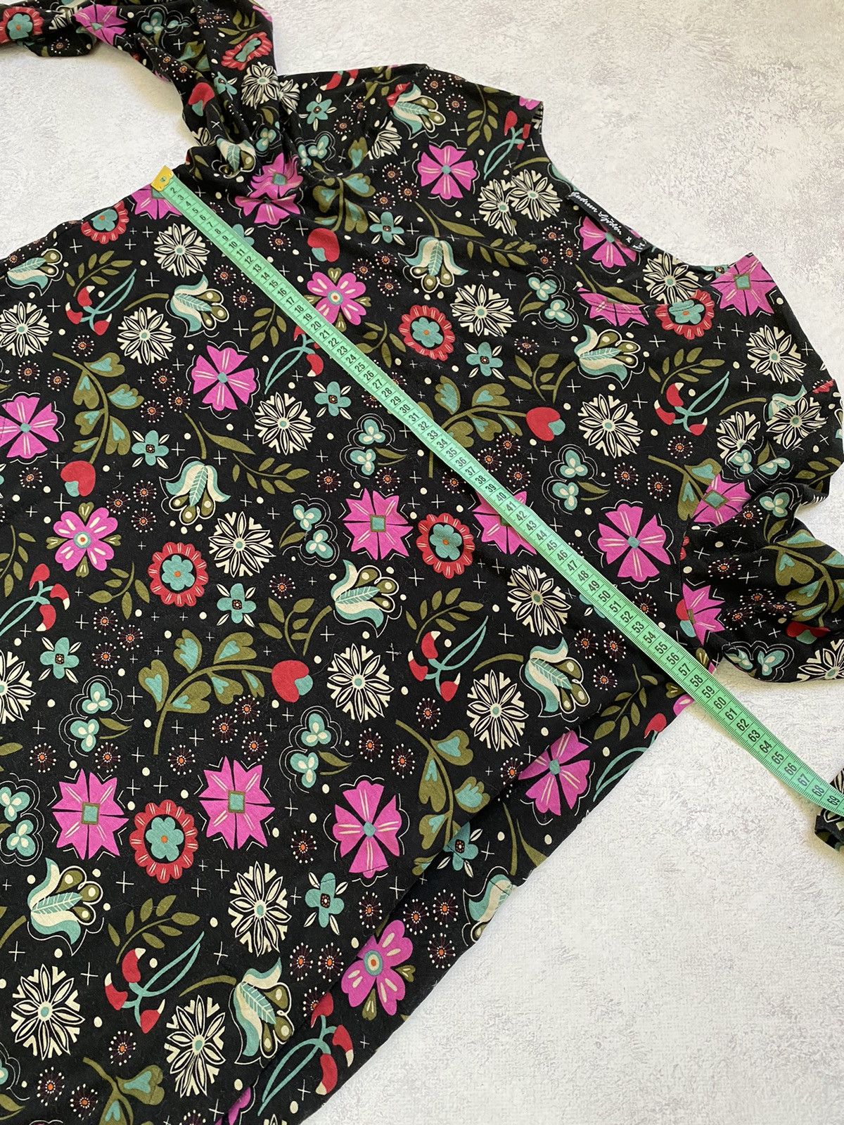Gudrun Sjoden Gudrun Sjoden Multicolor Floral Long Sleeve Midi Dress Size XL / US 12-14 / IT 48-50 - 13 Thumbnail