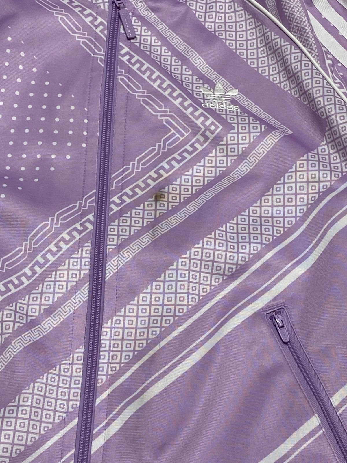 Adidas Vintage ADIDAS Bandana Purple Striped Abstract Track Zip Size M / US 6-8 / IT 42-44 - 7 Thumbnail