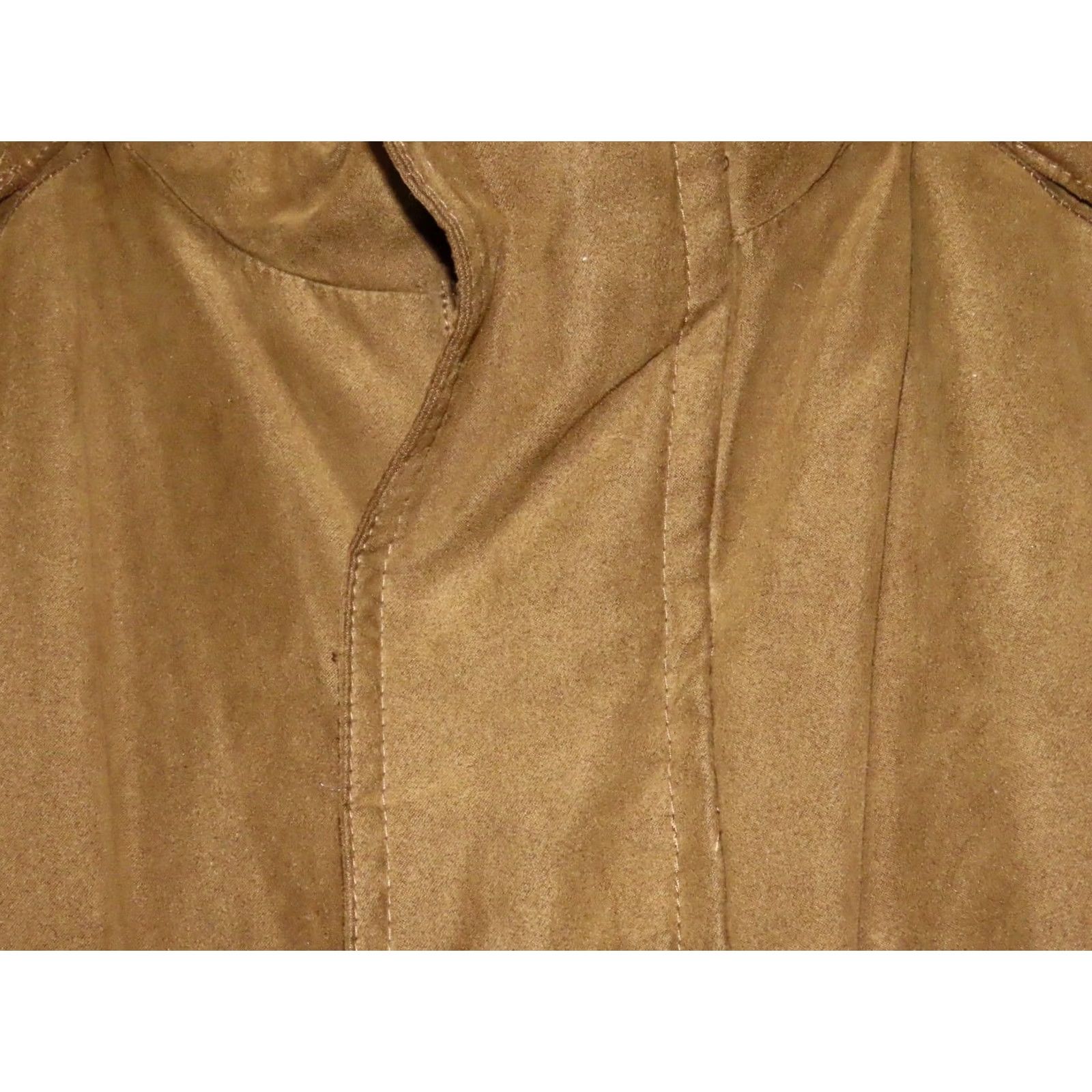 Vintage John Henry Men's L Faux Suede Hooded Brown Winter Coat Jacket Size US L / EU 52-54 / 3 - 6 Thumbnail