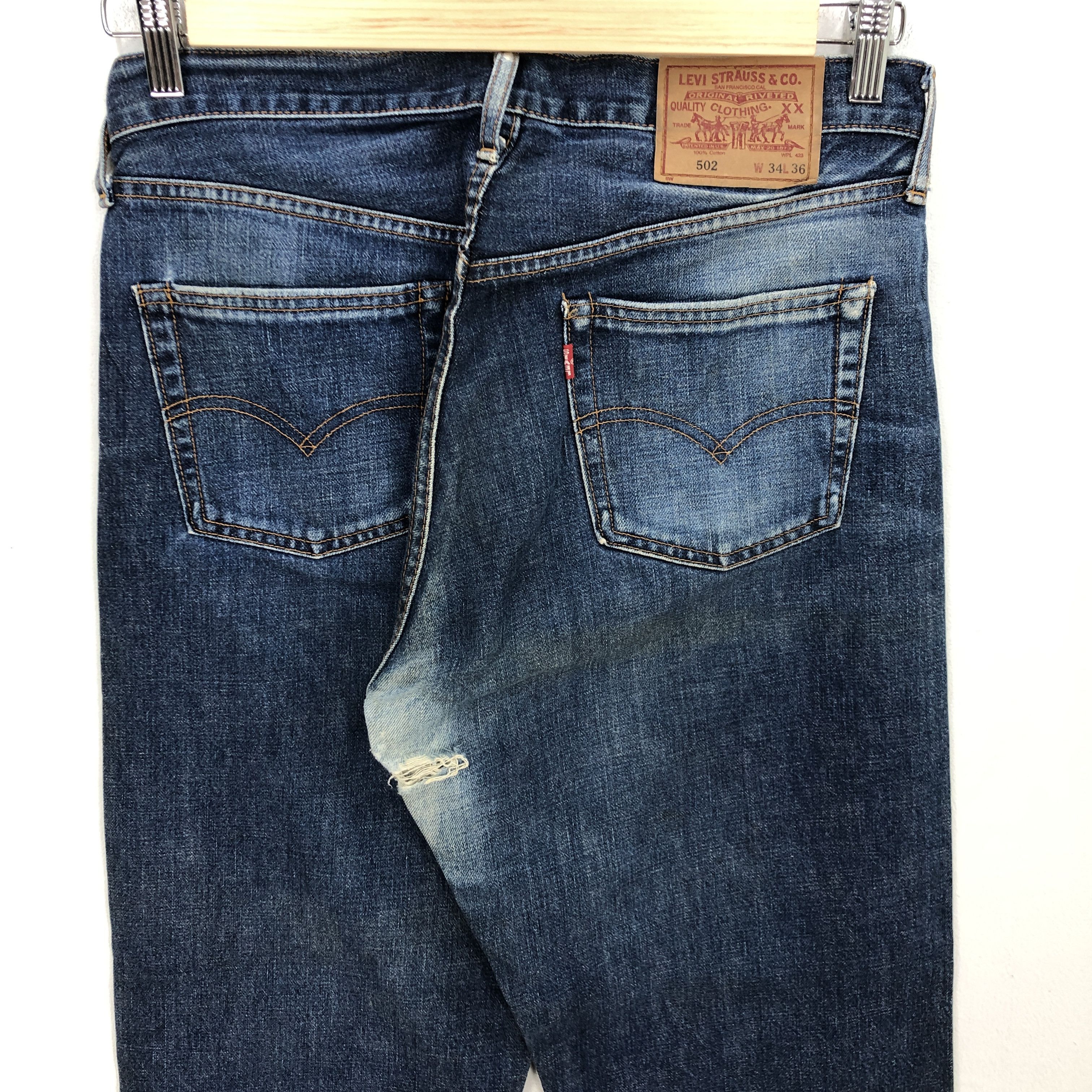 Levi's Vintage Levis Selvedge Jeans Levi's 502 Redline Denim Size US 32 / EU 48 - 4 Thumbnail