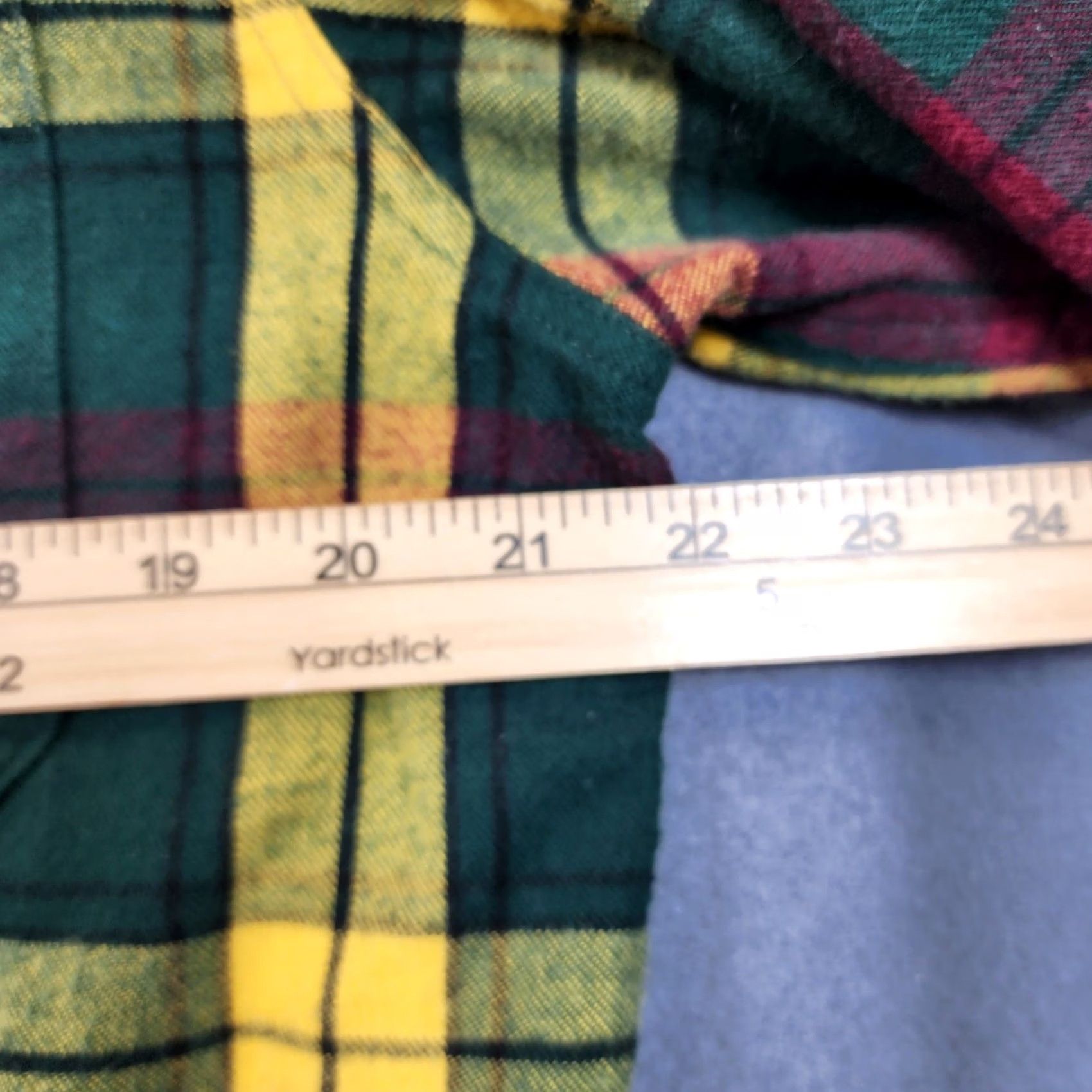 Vintage LL Bean Mens Medium Scotch Plaid Flannel Shirt Slightly Fitted Green Yellow Size US M / EU 48-50 / 2 - 6 Thumbnail
