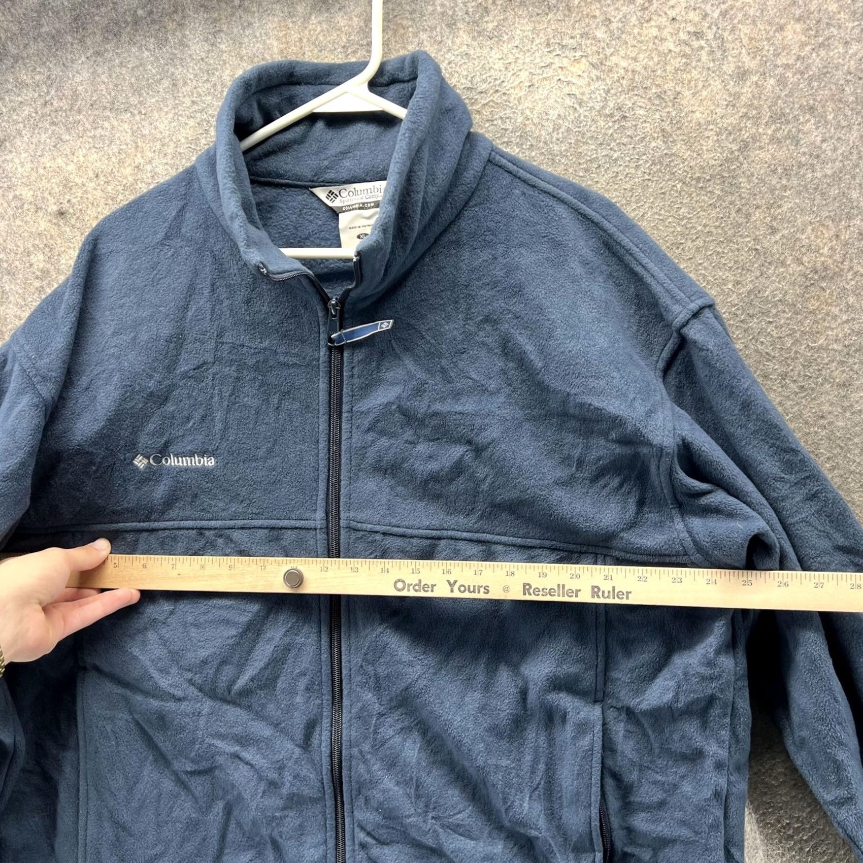 Layer 8 Columbia Jacket Mens XL Blue Fleece Full Zip Outdoor Hiking Warm Casual Layer Size US XL / EU 56 / 4 - 6 Thumbnail