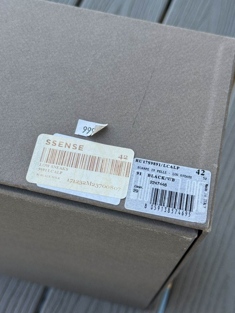 Rick Owens Rick Ownes Distressed Leather Mainline Sneaker Size US 8.5 / EU 41-42 - 10 Thumbnail
