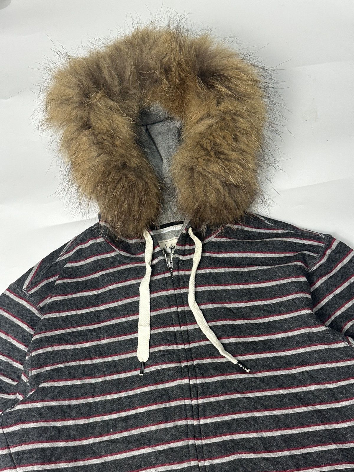 If Six Was Nine × Japanese Brand × Le Grande Bleu (L.G.B.) fur hoodie stripe style japanese brand Size US M / EU 48-50 / 2 - 4 Thumbnail