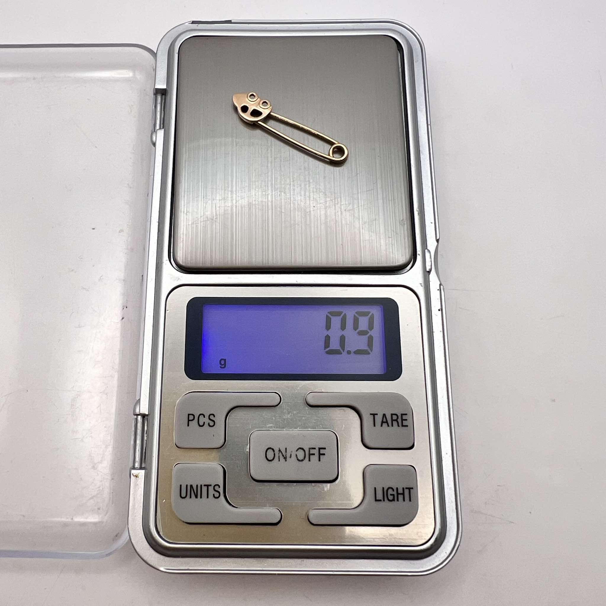 Vintage Fine Vintage Rose Gold 585 14K Safety Pin Brooch Needle 0.9g Size ONE SIZE - 2 Thumbnail