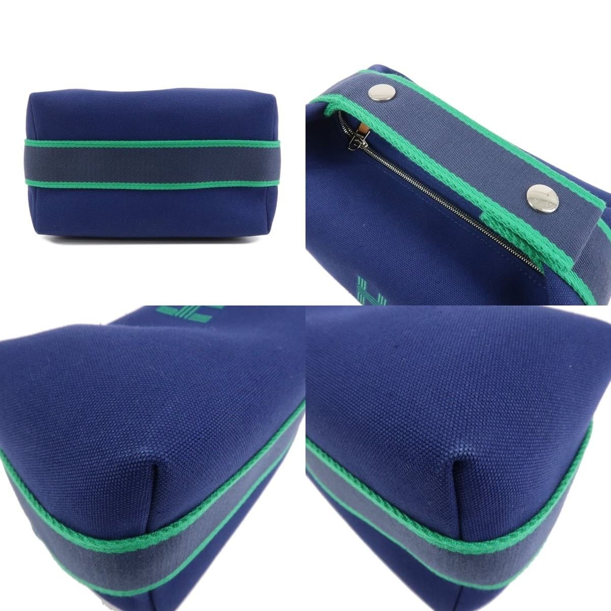 Hermes Hermes Bride A Brac PM Canvas Cosmetic Pouch Navy Size ONE SIZE - 3 Thumbnail