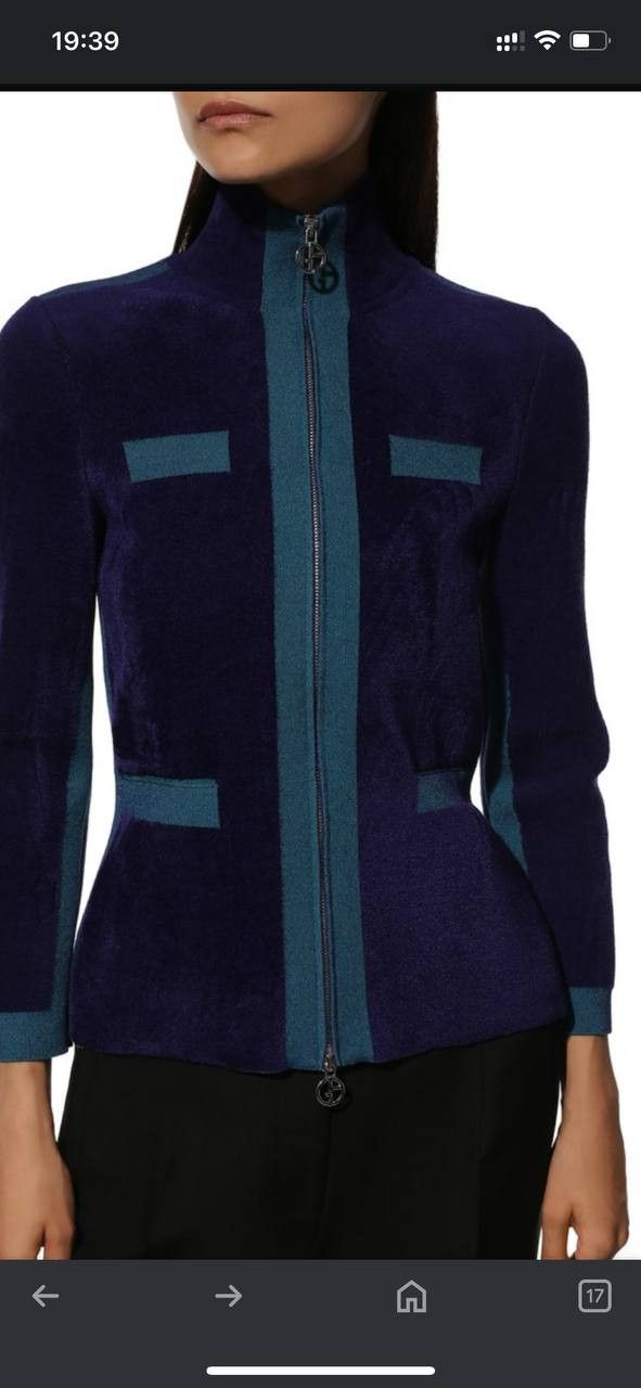 Emporio Armani Giorgio Armani Women's Cardigan, size 48, collection of 2018 Size L / US 10 / IT 46 - 8 Thumbnail