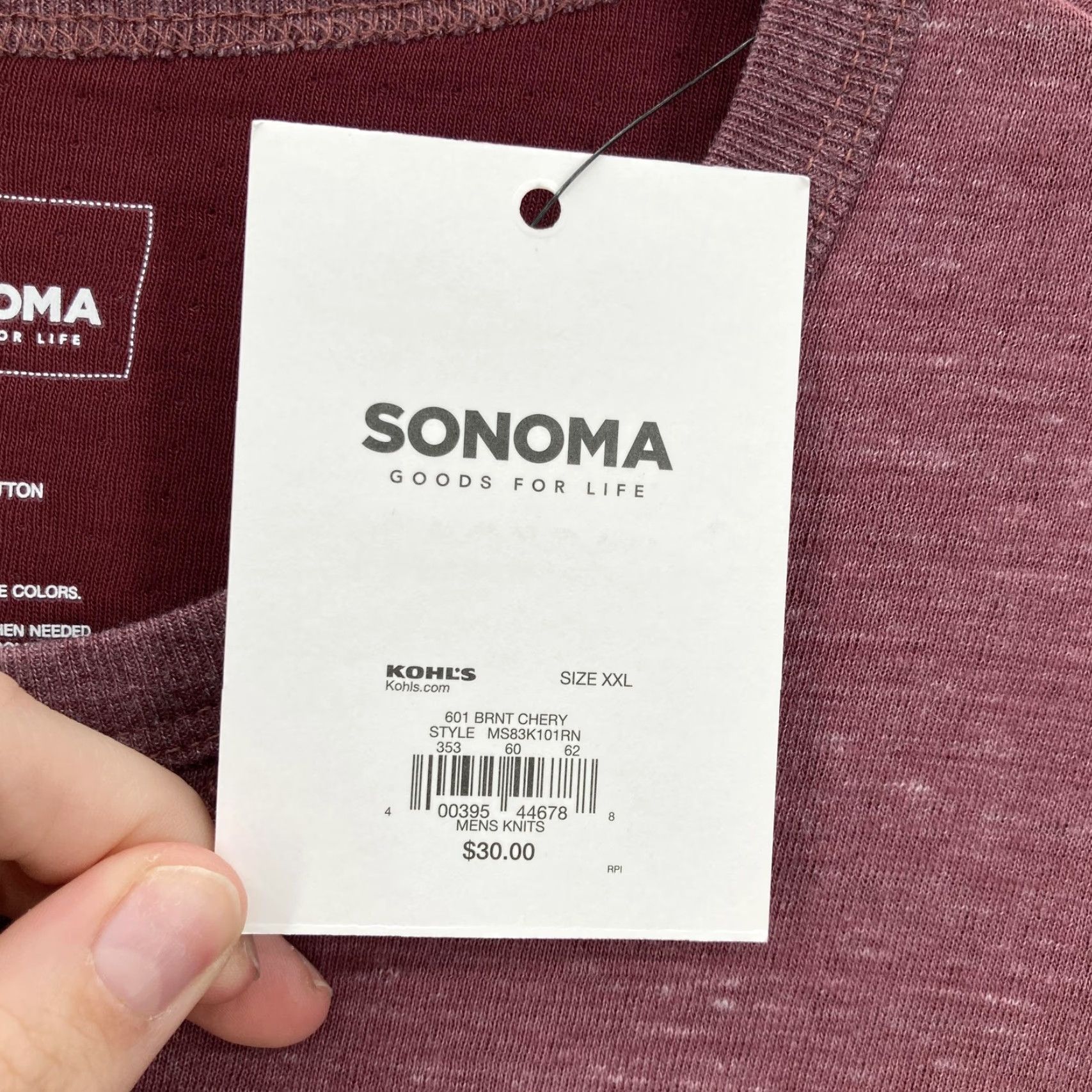 Doublet Sonoma Mens Sweater Pullover 2XL Red Burnt Cherry Supersoft Double Knit Crew Neck Casual Knitwear Size US XXL / EU 58 / 5 - 5 Thumbnail