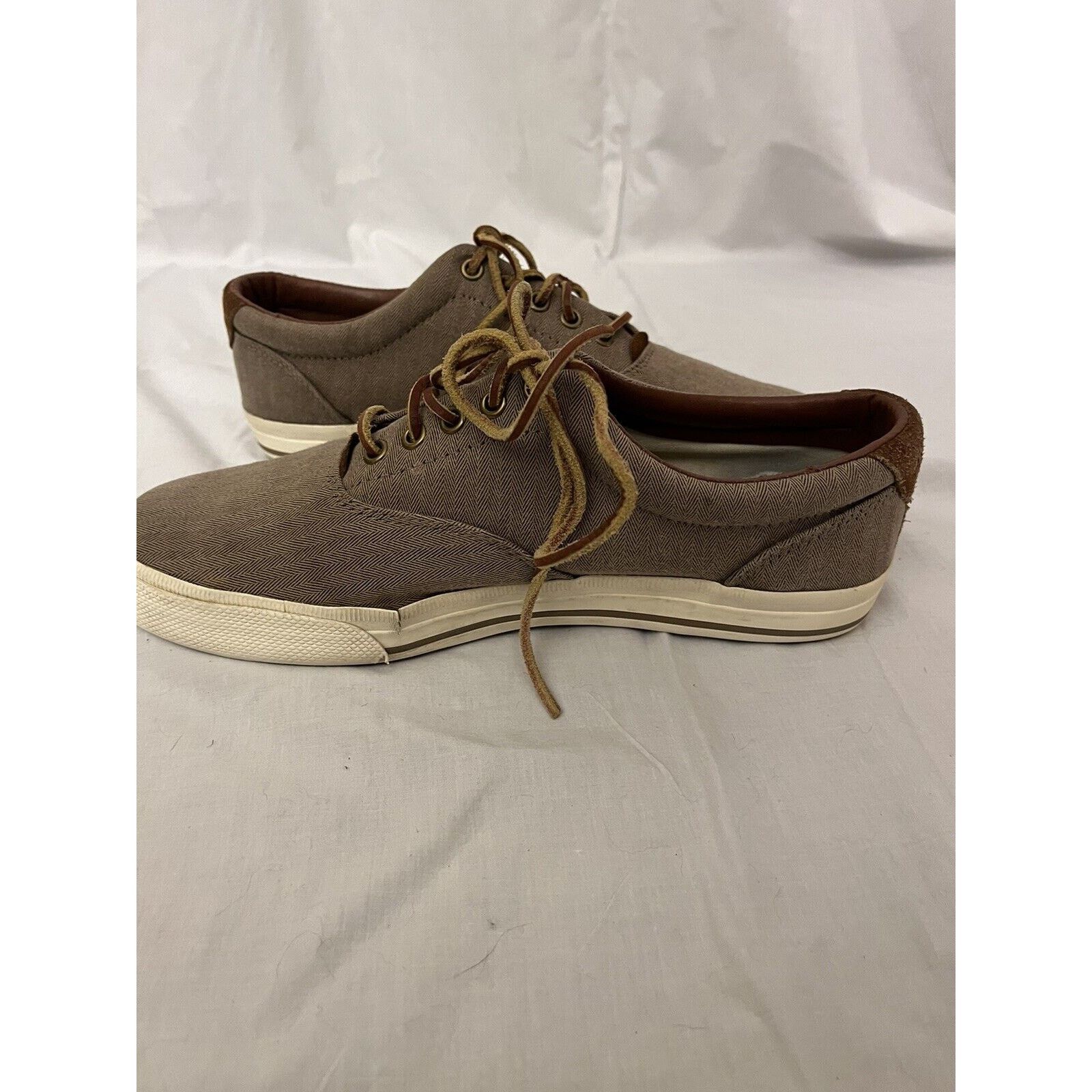 Polo Ralph Lauren POLO Ralph Lauren Shoes Mens 9.5D Brown Vaughn Canvas Size US 9.5 / EU 42-43 - 9 Thumbnail