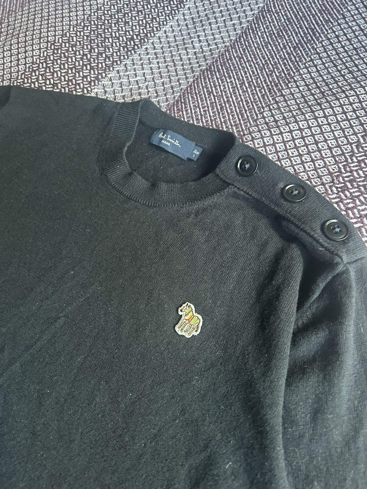Paul Smith Paul Smith Jeans Wool & Cotton Sweater Solid Style Size L Size US L / EU 52-54 / 3 - 4 Thumbnail