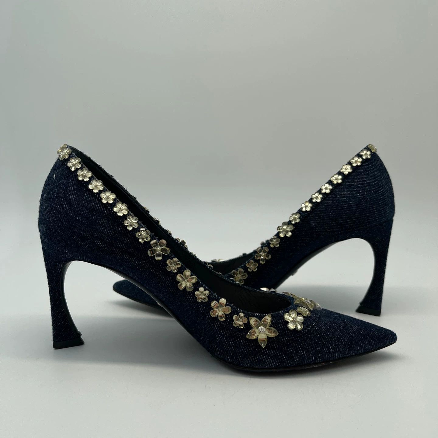 Dior Dior Rhinestone High Heels Women's 35 Size US 4.5 / IT 34.5 - 4 Thumbnail