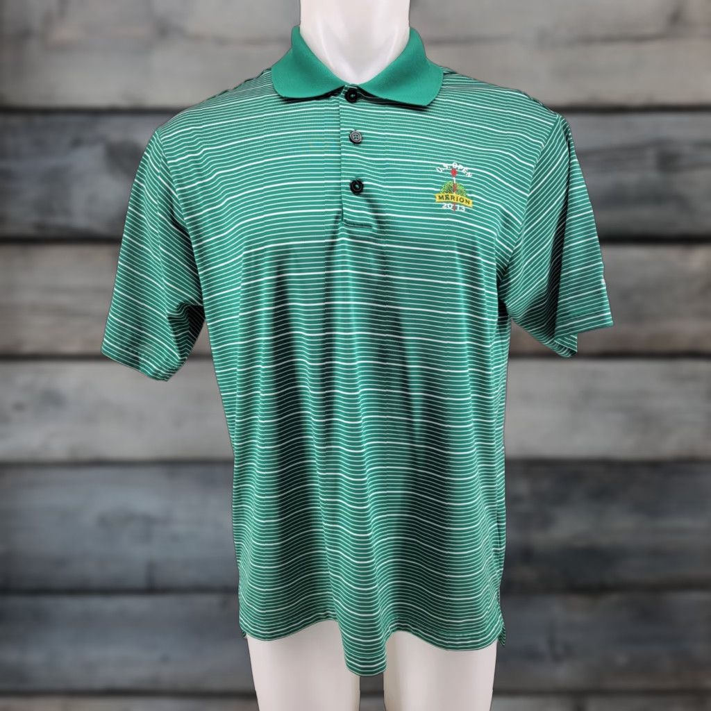 Adidas Adidas Climacool Golf Polo Men Med U.S. Open 2013 Merion Embroidered Stripes Polo Shirt Green XS? Size US M / EU 48-50 / 2 - 1 Thumbnail