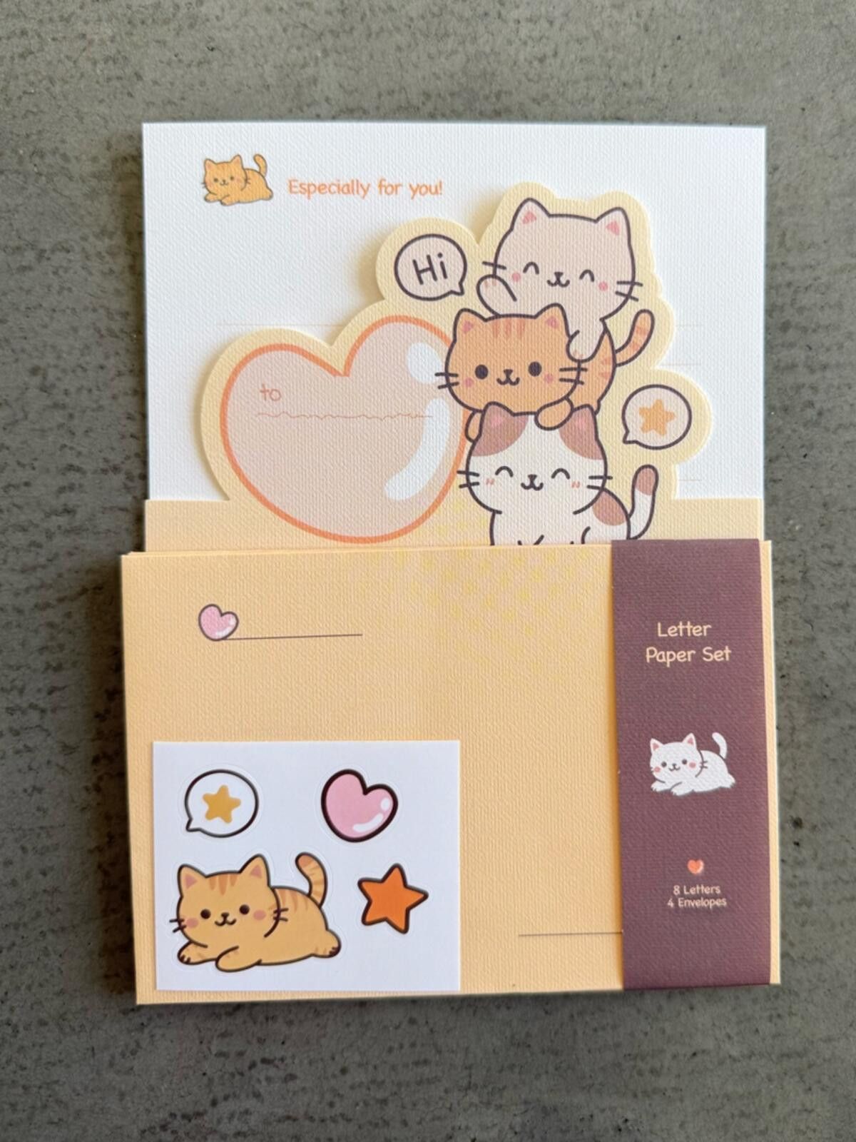 Other Cute Cat 4 piece Letter Set / Stationery Kit / Korean Size ONE SIZE - 2 Thumbnail