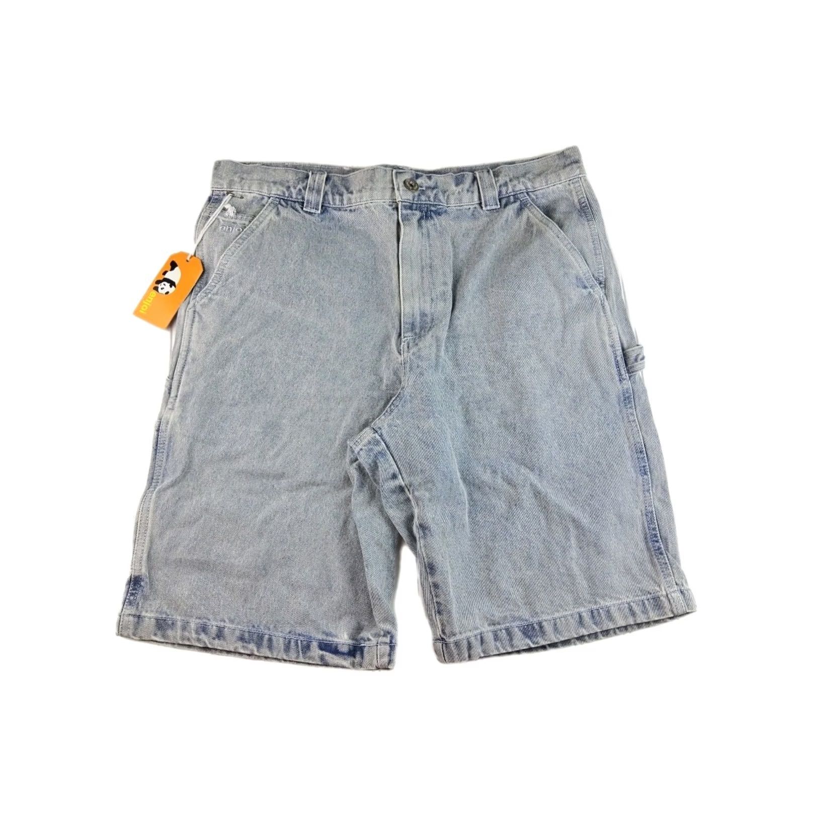 Enjoi Enjoi Denim Y2K 40oz Carpenter Shorts Size 32 Mens Blue Denim Shorts 9.5" Inseam Size US 32 / EU 48 - 2 Thumbnail