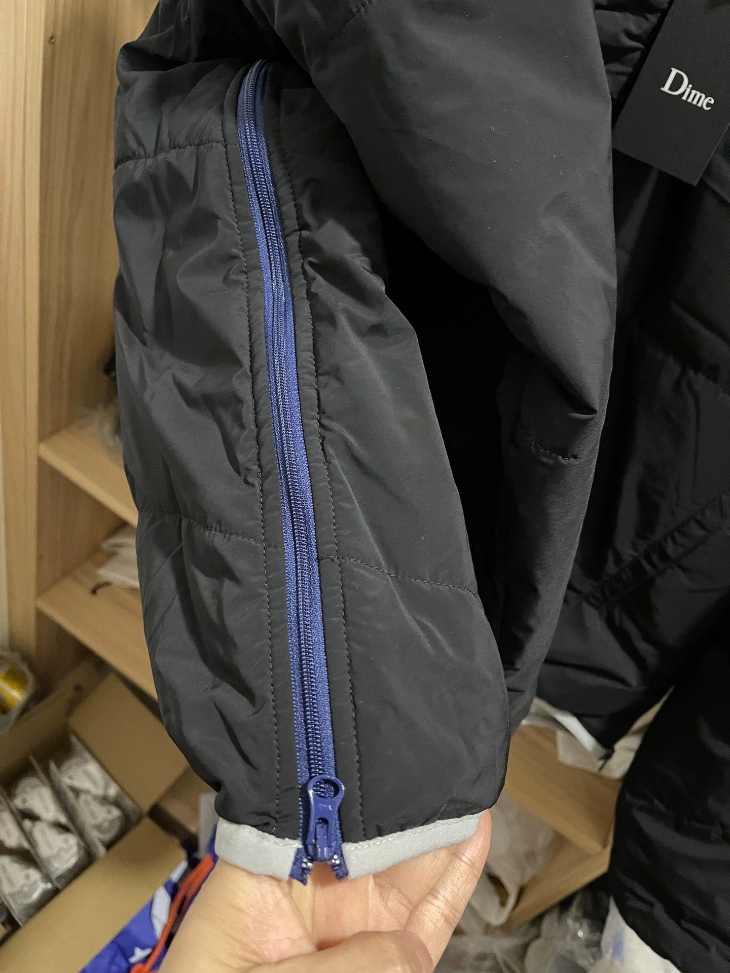 Dime Dime Trail Half Zip Jacket Black L Cotton-Lined Stand Collar Size US L / EU 52-54 / 3 - 4 Thumbnail