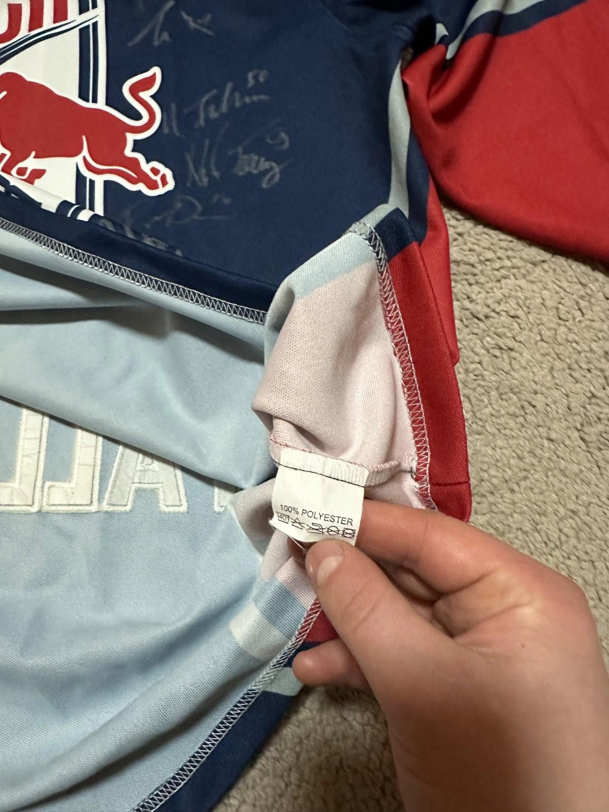 Reebok EC Red Bull Salzburg Ice Hockey Shirt Jersey #6 Pallestrang Size US XXL / EU 58 / 5 - 7 Thumbnail