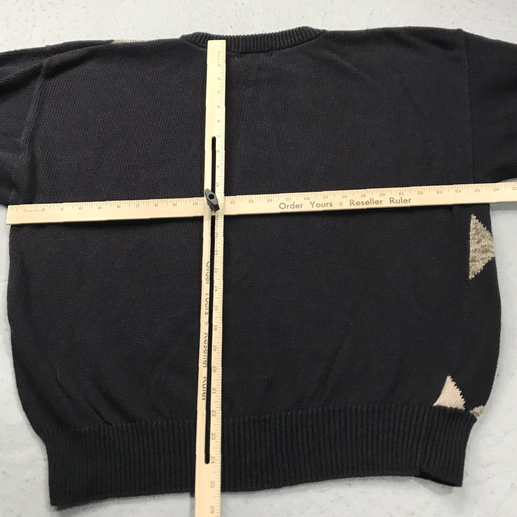 Vintage VINTAGE Bachrach Sweater Mens L Black Cotton Ramie Crewneck 90s Pullover Geometric Knit Logo 90s Mens L Sweater Size US L / EU 52-54 / 3 - 5 Thumbnail
