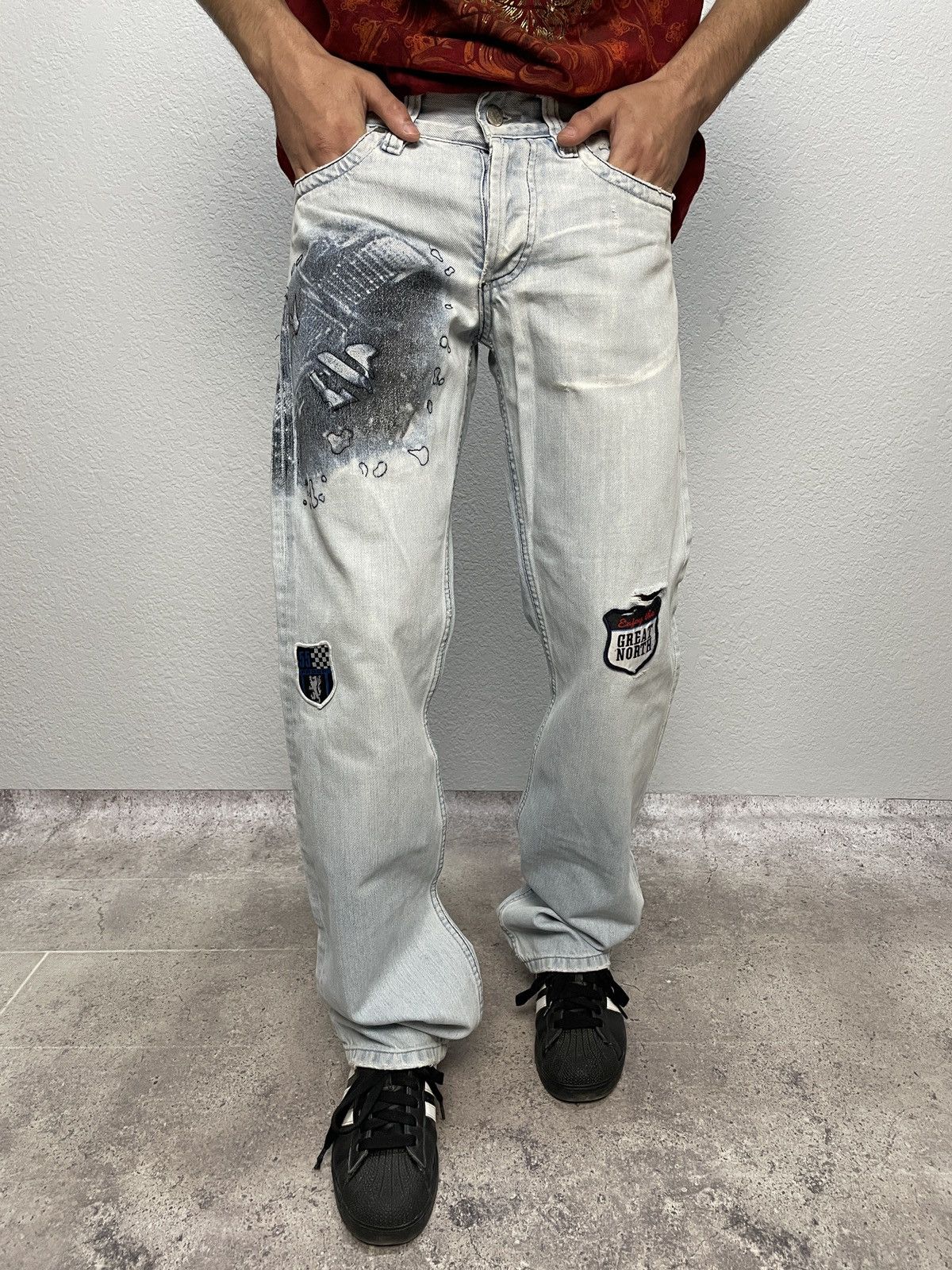 Diesel Vintage Balenciaga Style 00s Audi Racing Jeans Pants Size US 30 / EU 46 - 6 Thumbnail