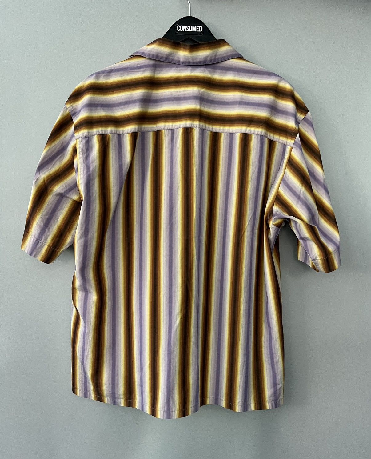 Marni Marni Light Purple & Brown Striped Shirt Size US L / EU 52-54 / 3 - 4 Thumbnail