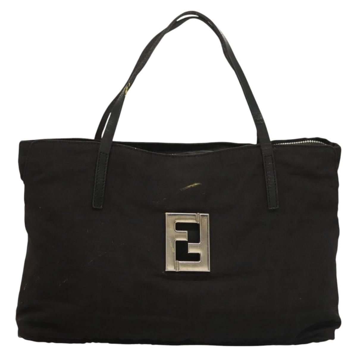 Fendi FENDI Zucca Canvas Hand Bag Black Silver Size ONE SIZE - 2 Thumbnail