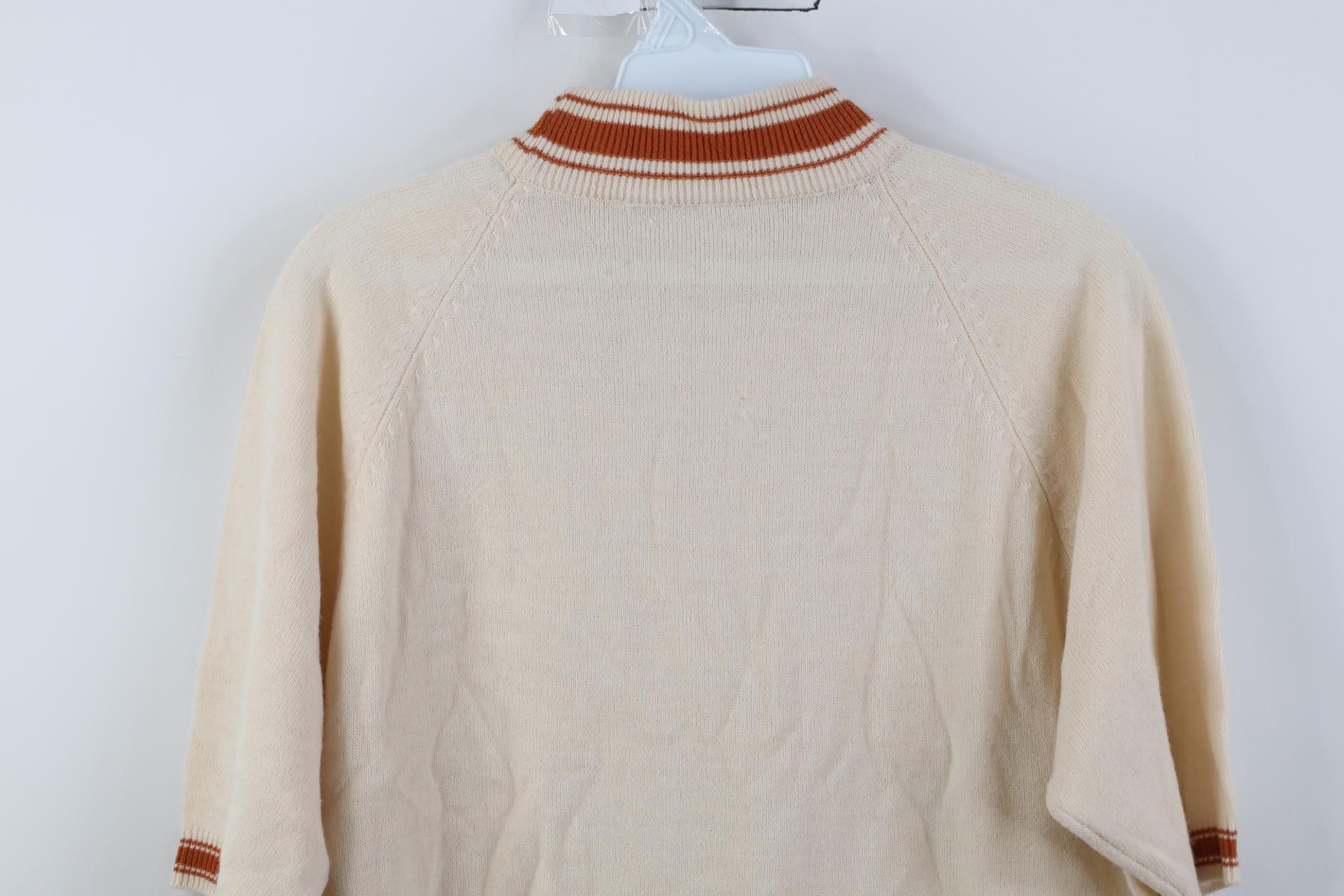 Vintage Vintage 50s Streetwear Short Sleeve Knit Mock Neck Sweater Size US M / EU 48-50 / 2 - 10 Thumbnail
