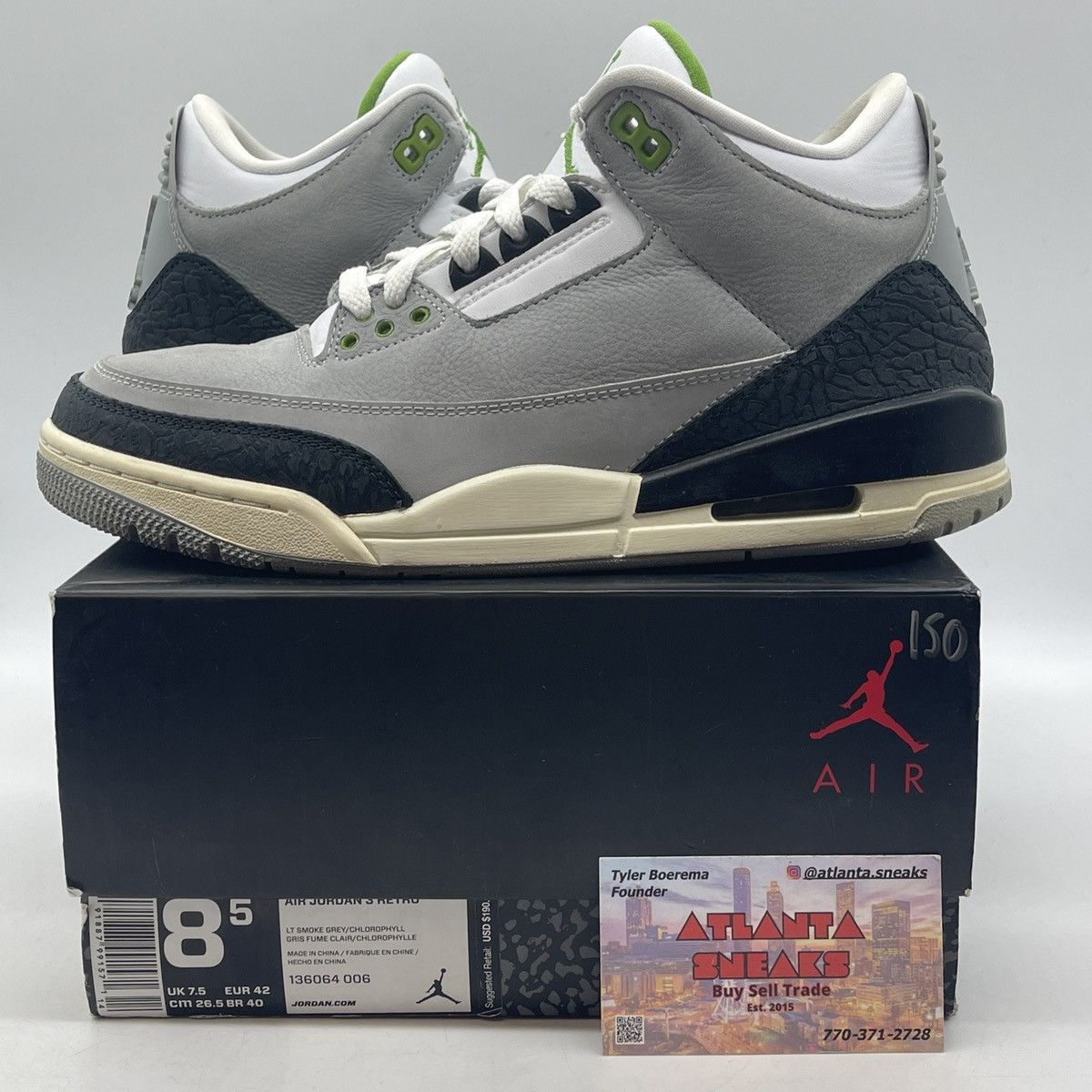 Jordan Brand Air Jordan 3 chlorophyll Size US 8.5 / EU 41-42 - 1 Thumbnail