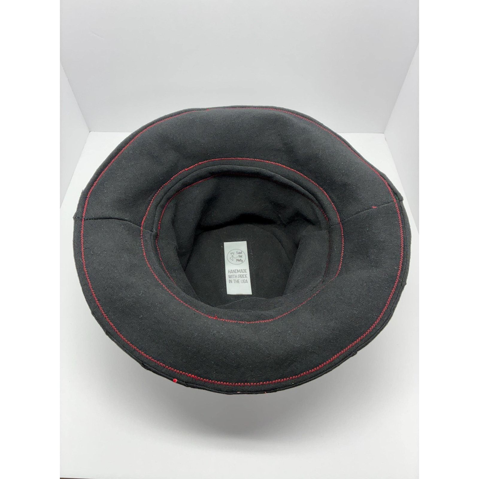 Other Upcycled Bucket Hat – Large (23") – Red & Black Graphic Size ONE SIZE - 9 Thumbnail