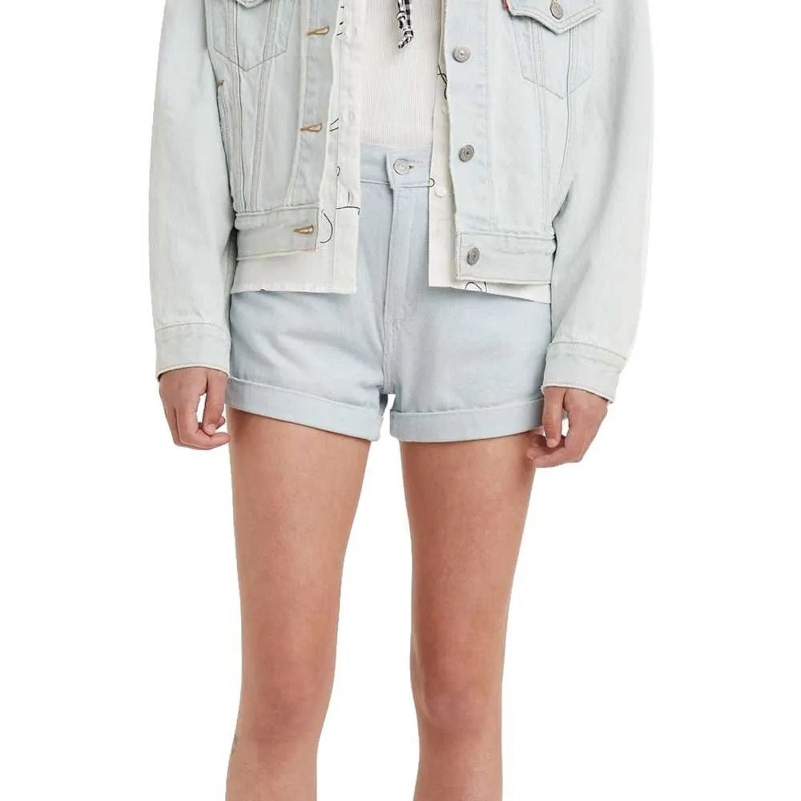 Levi's Levi’s A-Line Mom Denim Shorts Size 26" / US 2 / IT 38 - 1 Thumbnail