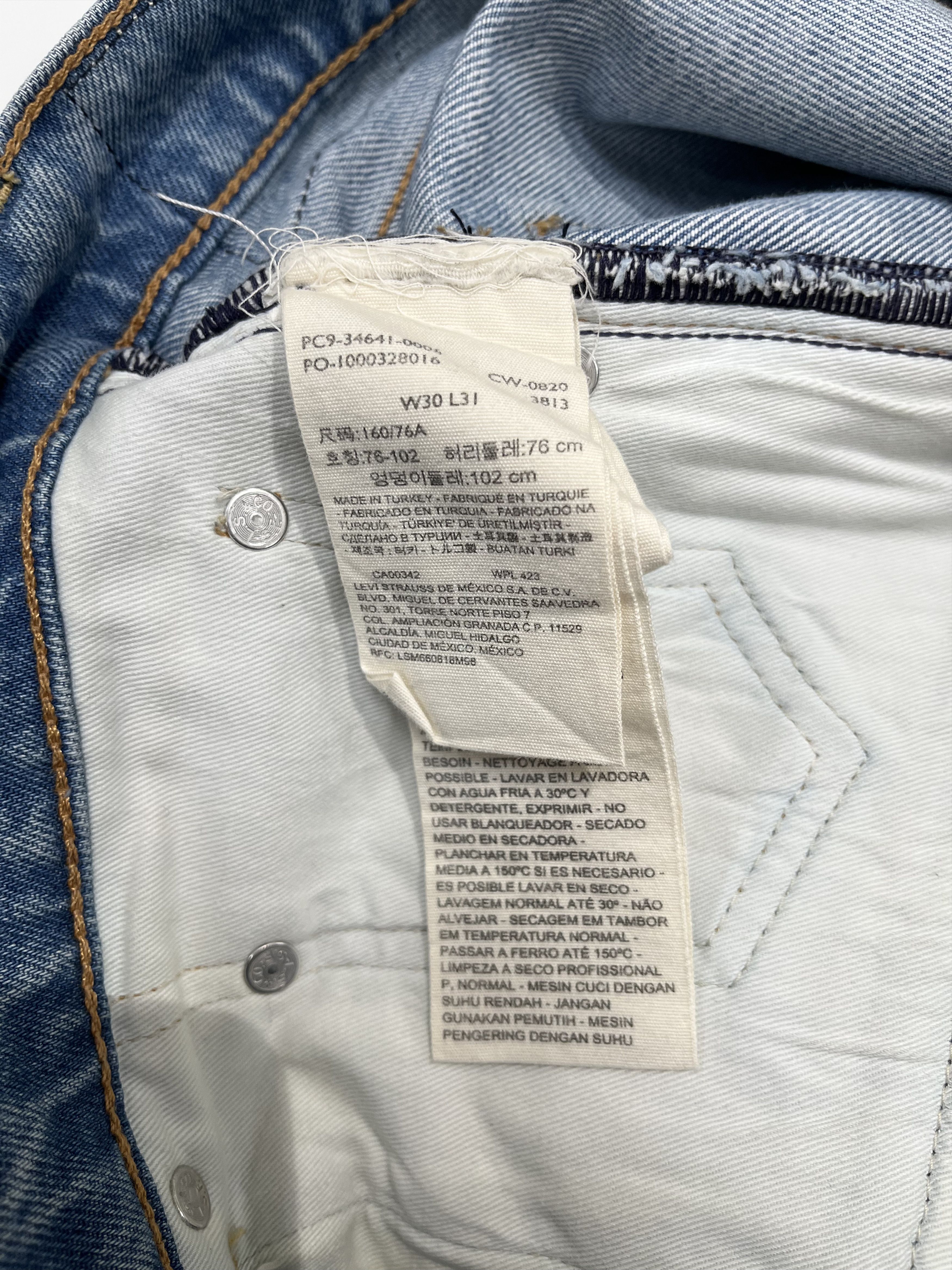 Levi's Levis Denim Jeans Blue Size US 30 / EU 46 - 5 Thumbnail