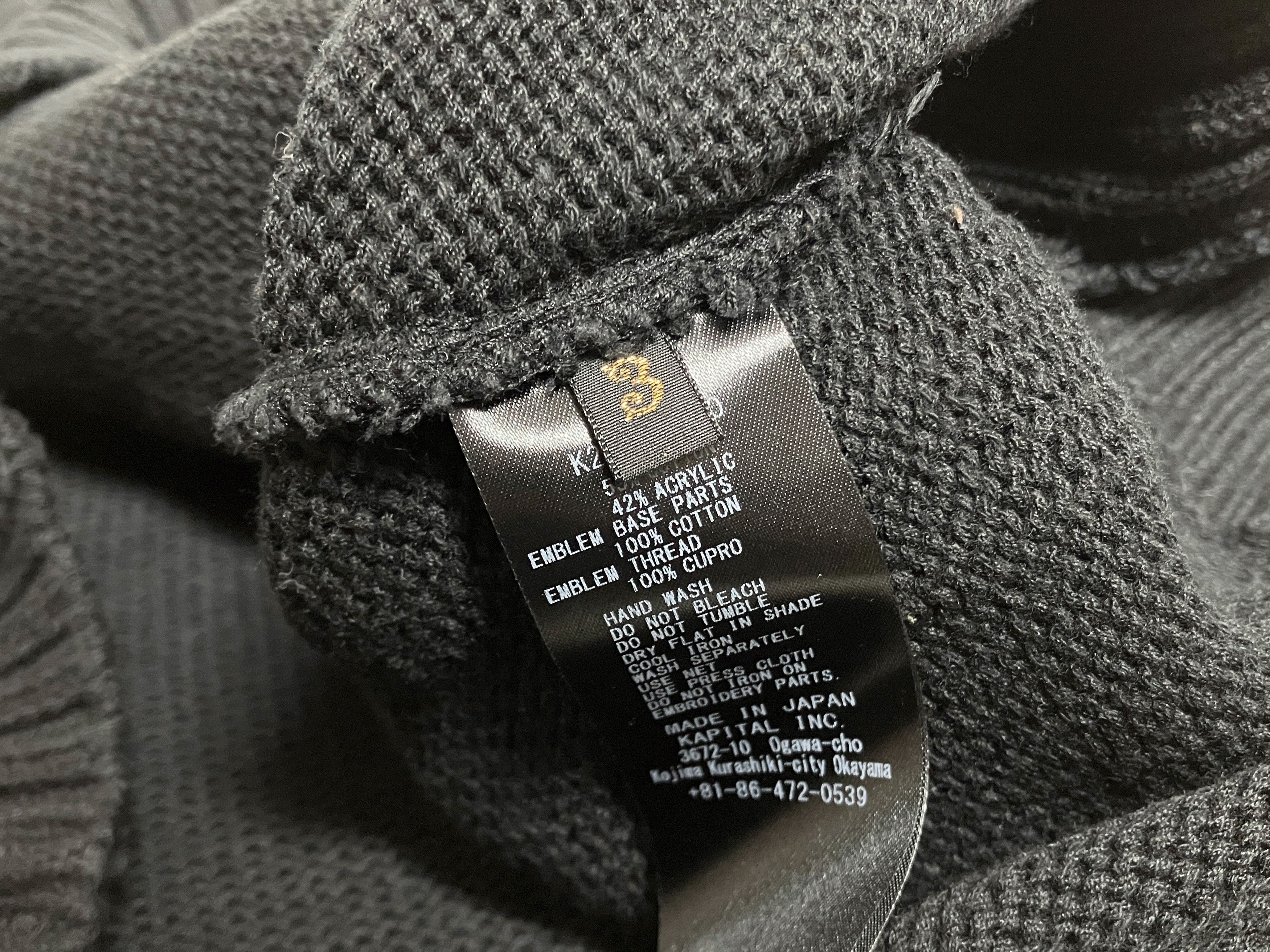 Kapital KAPITAL 5G cotton knit crew sweater anarchy RAINBOWY black Size US L / EU 52-54 / 3 - 13 Thumbnail