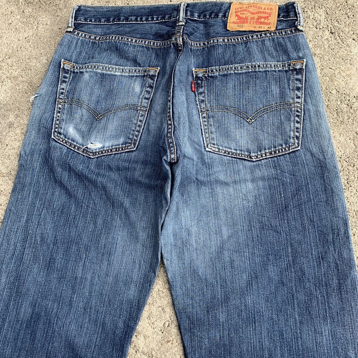 Levi's Levis 503 Straight Washed Distressed Y2K Denim Jeans W31 Size US 31 - 13 Thumbnail