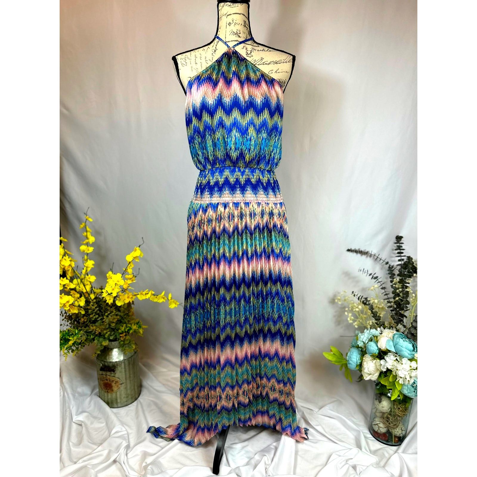 Ramy Brook Ramy Brook Giana Chevron-Print Handkerchief Maxi Dress S Size S / US 4 / IT 40 - 9 Thumbnail